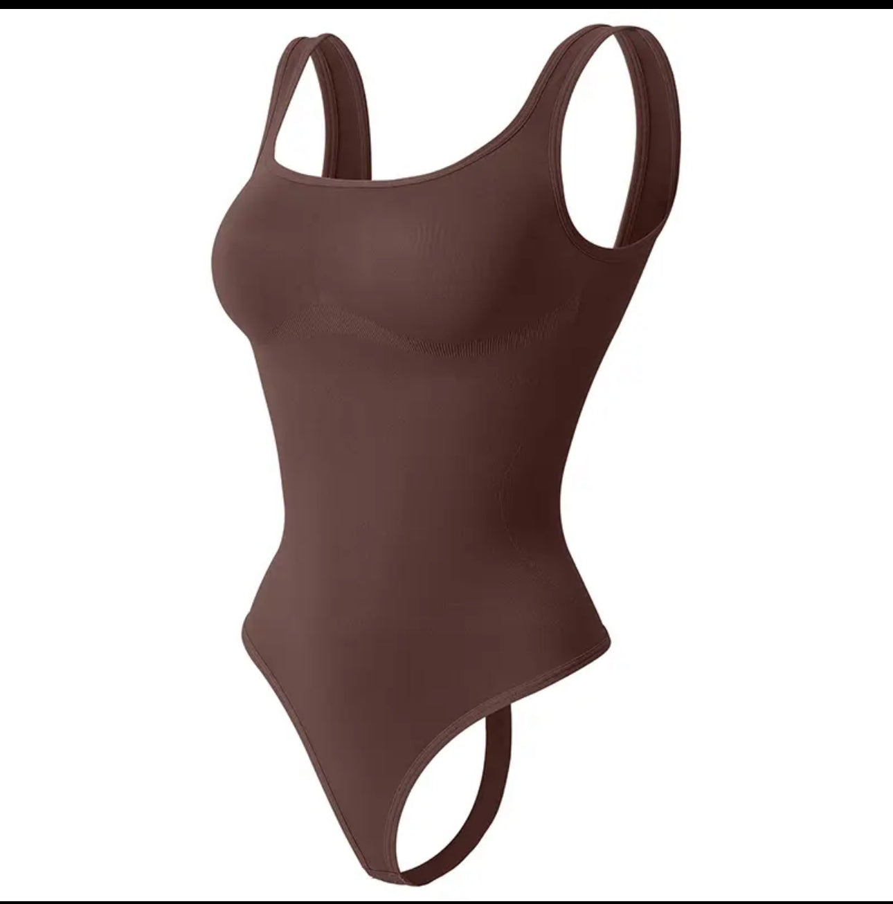 Unbelievable Seamless Thong Bodysuit (Brown)