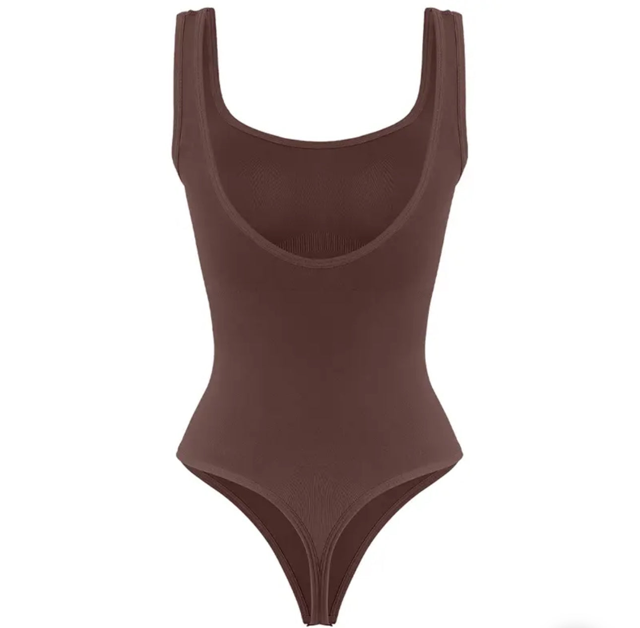 Unbelievable Seamless Thong Bodysuit (Brown)