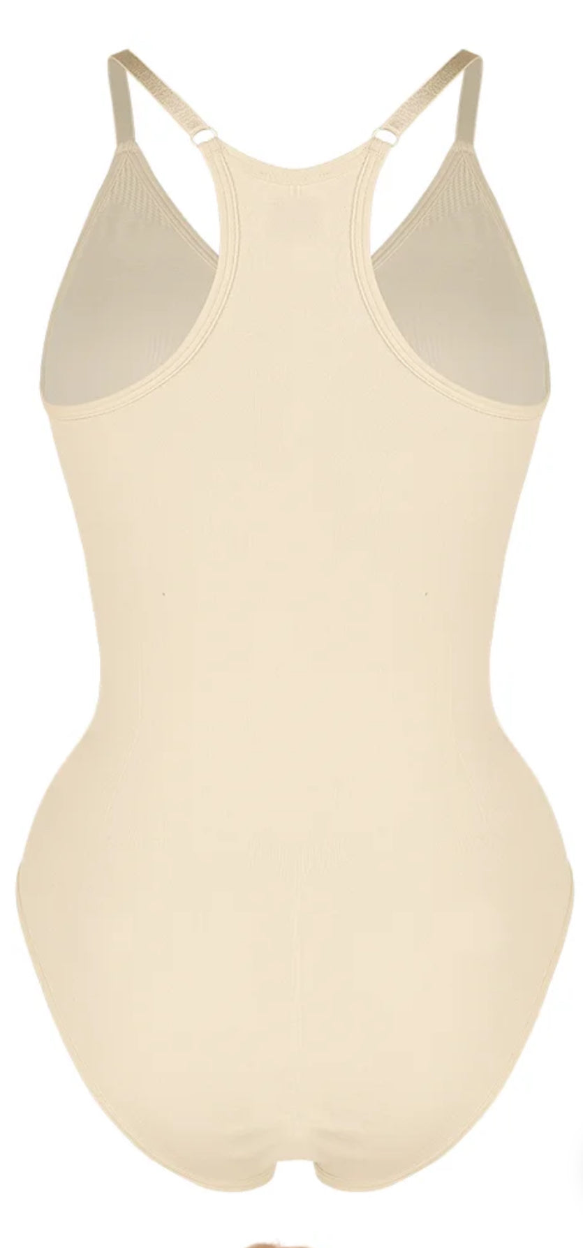 Unbelievable Seamless Tank Top Bodysuit (Beige)