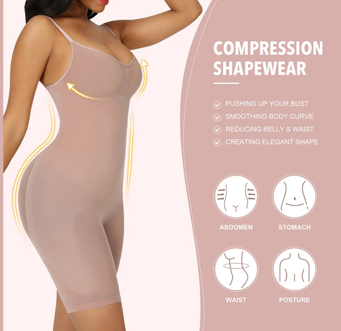 Unbelievable Seamless Full Bodysuit (Brown)