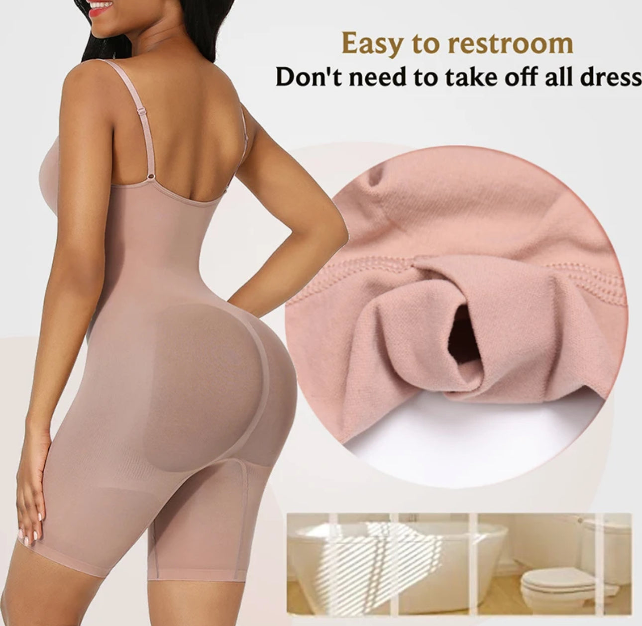 Unbelievable Seamless Full Bodysuit (Brown)