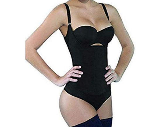 Royally Covered Bodysuit II (Black) - Thong Shaper/Firm Control