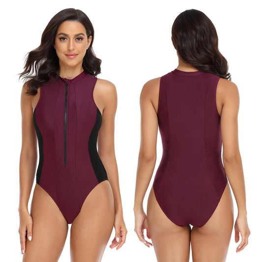 Regal & Slimming Swimwear (Burgundy)